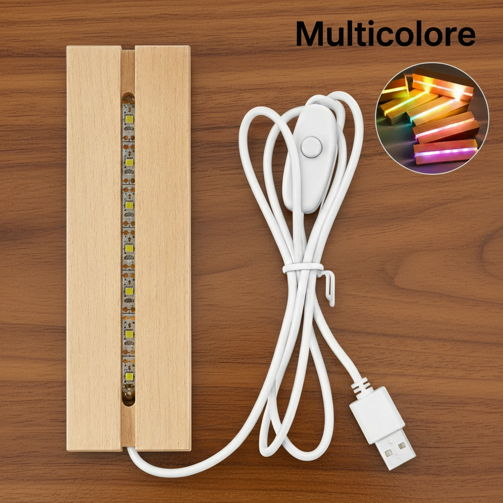 Lampe murale LED en bois – Faisceaux lumineux décoratifs