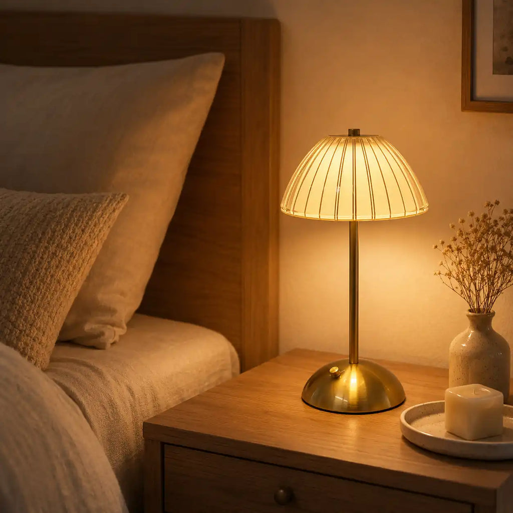 Lampe de chevet LED étoilée tactile – 3 couleurs et intensité réglable