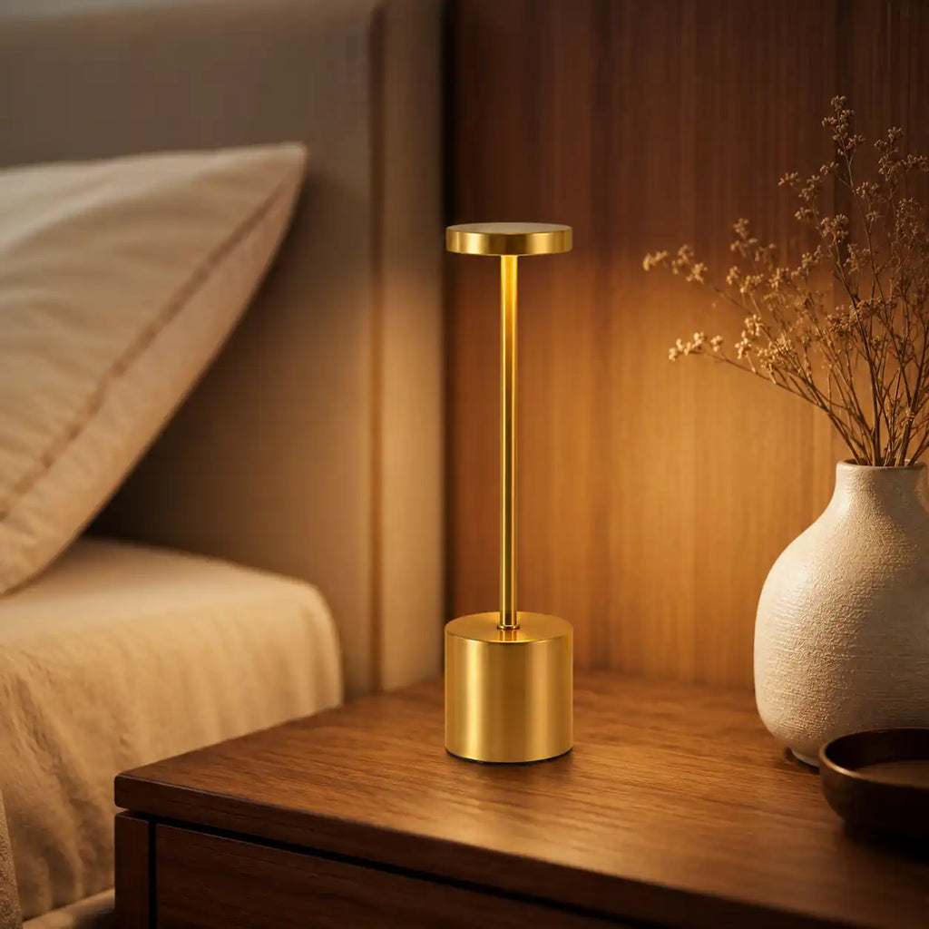 Cordless LED Bedside Lamp – Touch-Activated, Rechargeable, 3 Colors