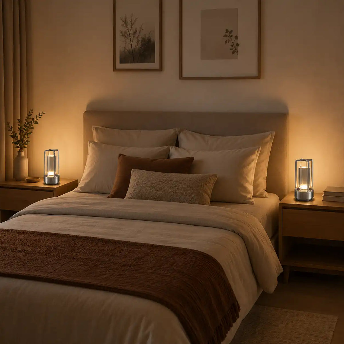 Lampe de chevet LED sans fil – Tactile, rechargeable et design moderne