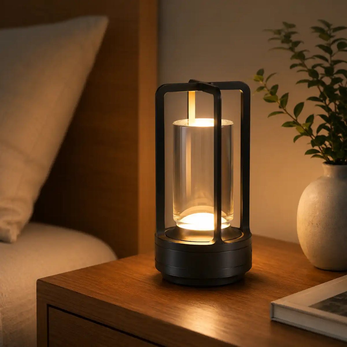 Lampe de chevet LED sans fil – Tactile, rechargeable et design moderne