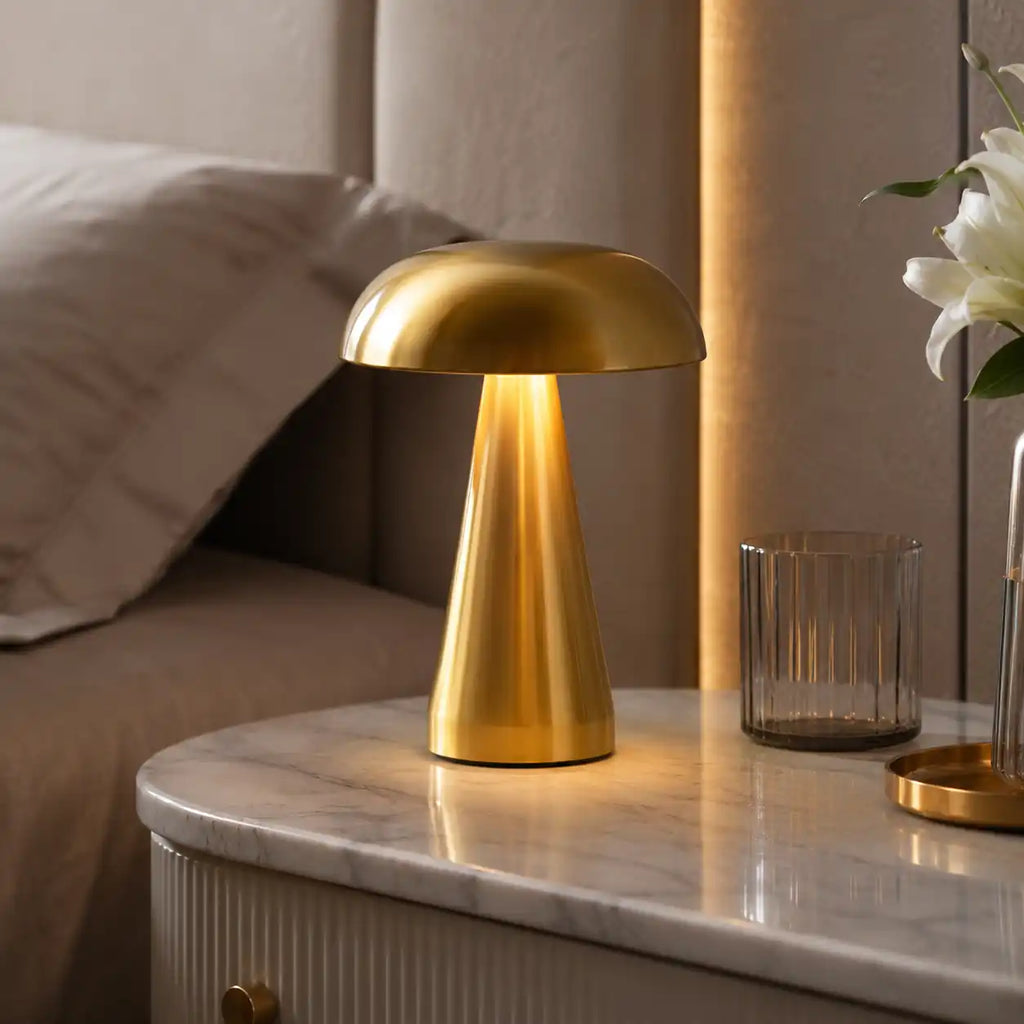 Lampe de chevet champignon LED tactile – Rechargeable et intensité réglable