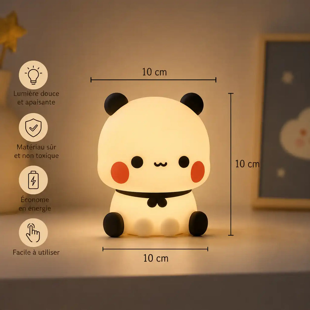 Veilleuse panda LED – Lampe de chevet enfant à lumière douce