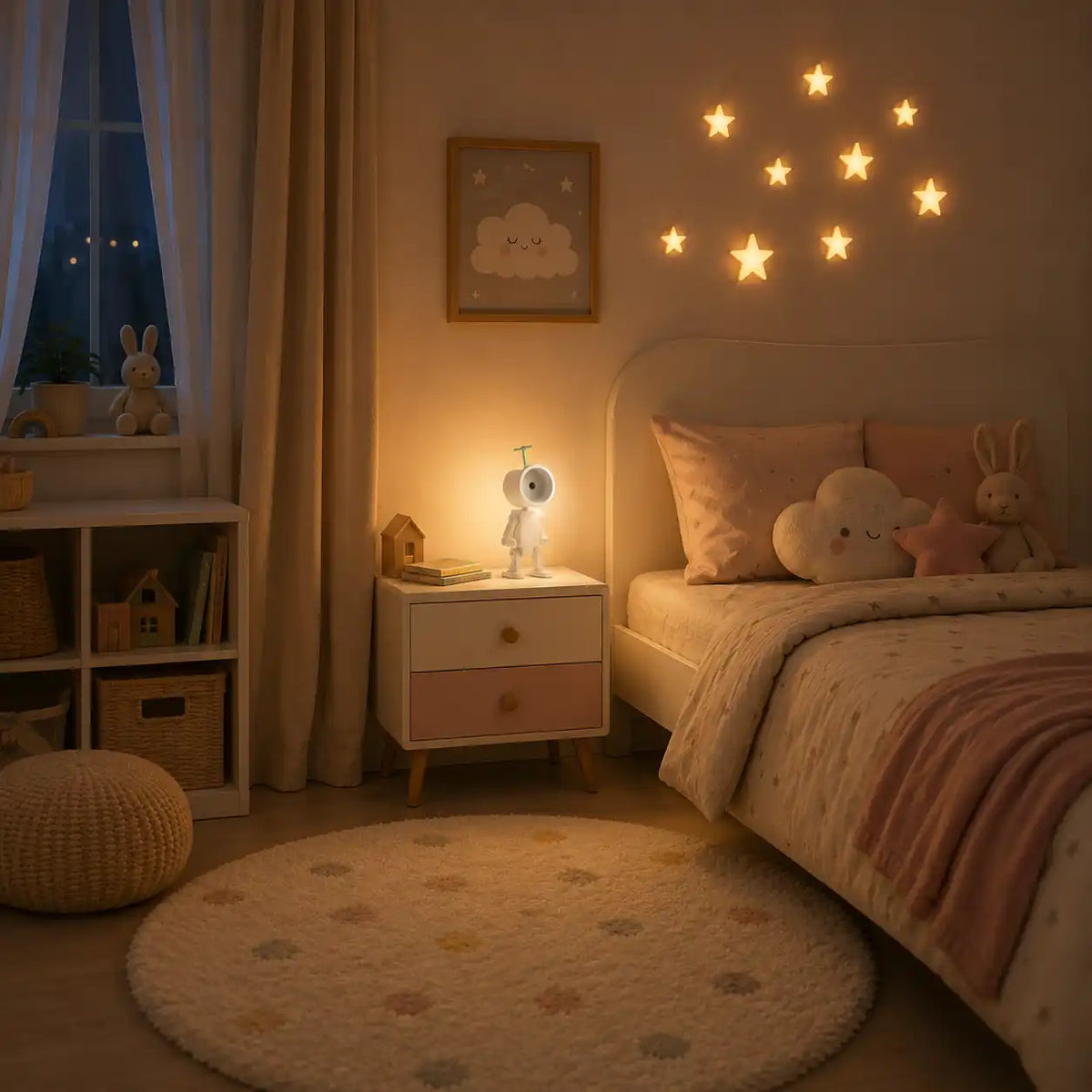 LED Astronaut Magnetic Night Light – Adjustable Bedside Lamp