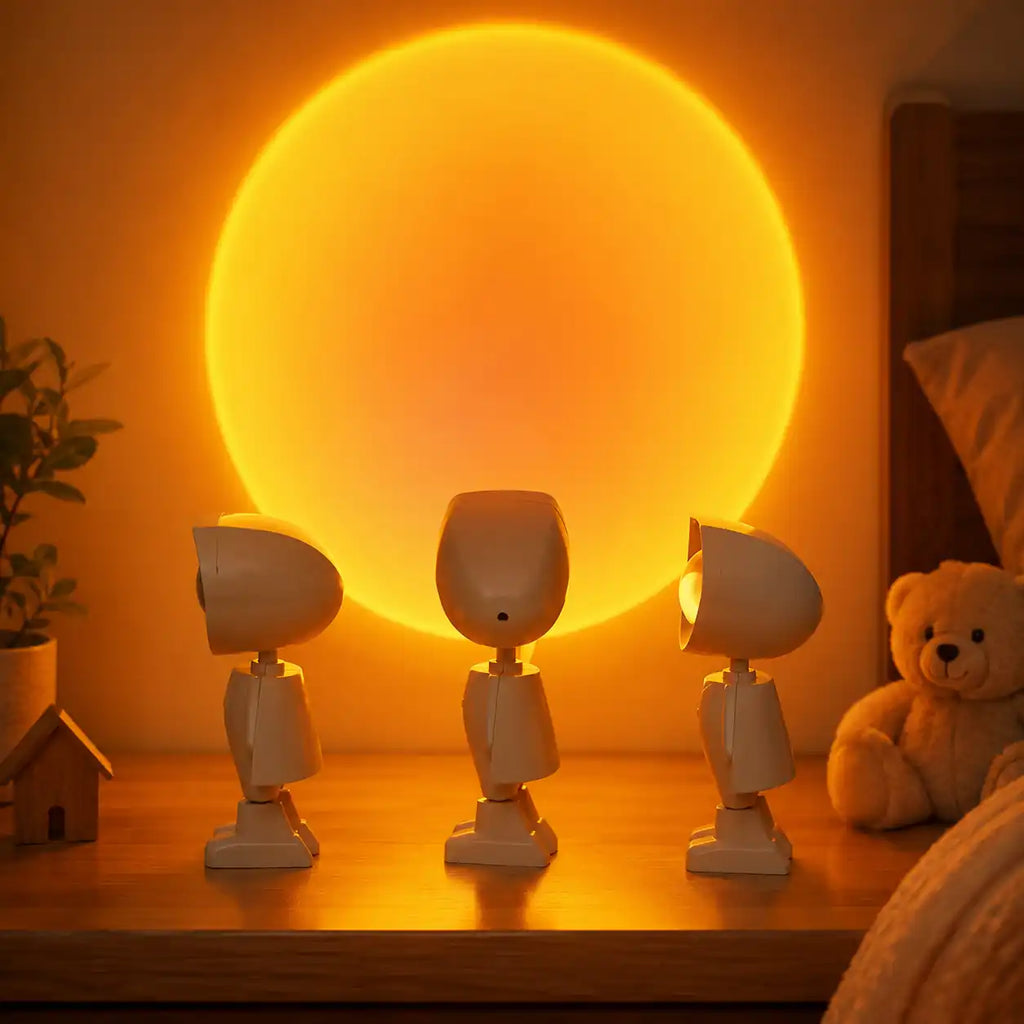 LED sunset projector lamp – 7 touch colors and rechargeable