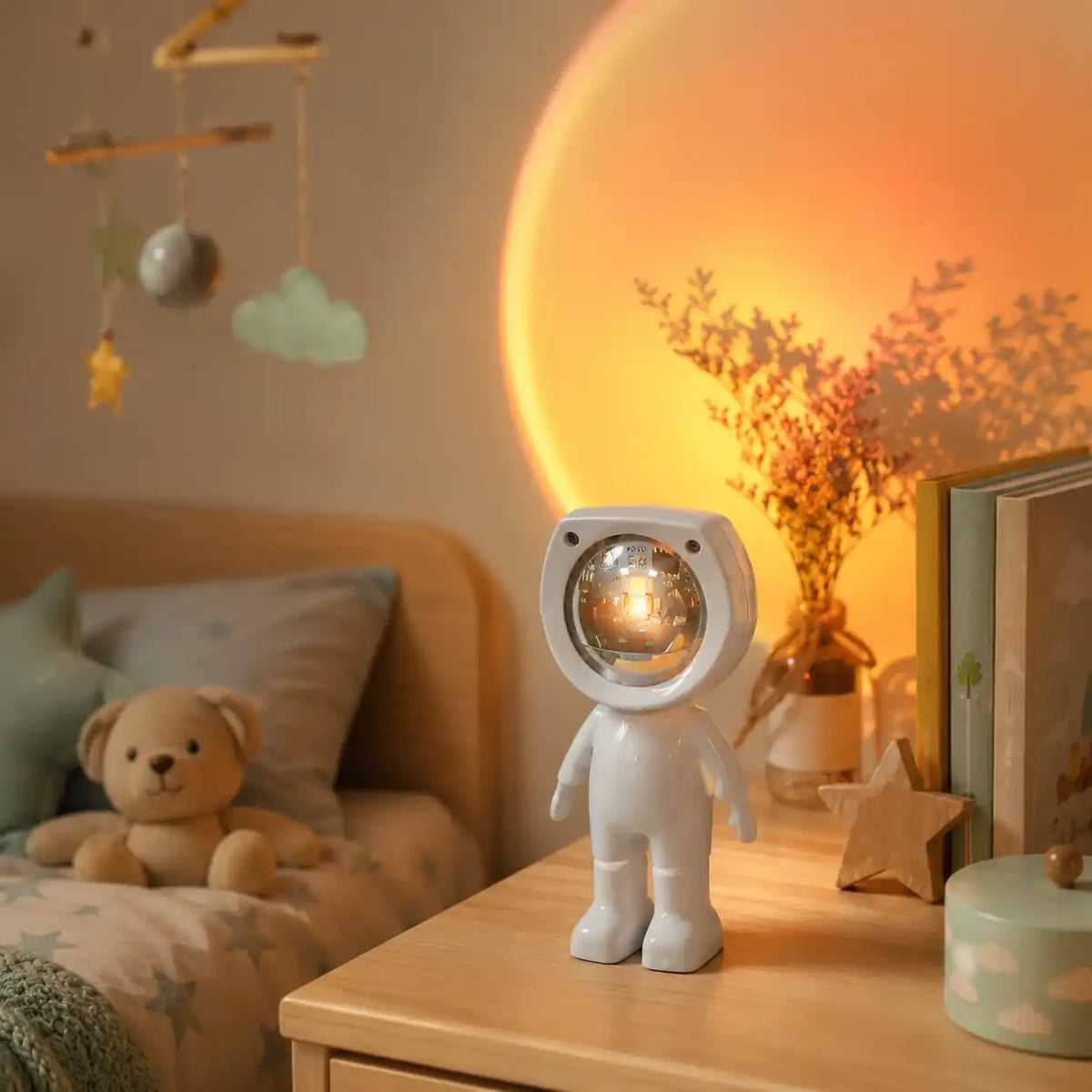 Lampe projecteur coucher de soleil LED – 7 couleurs tactiles et rechargeable