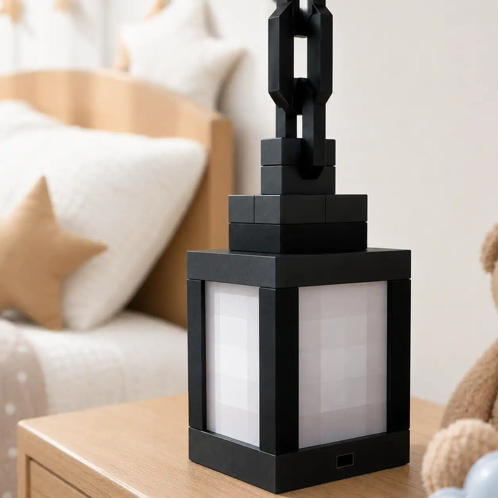 Lampe lanterne Minecraft LED – Veilleuse multicolore avec télécommande