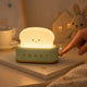 Rechargeable LED Toast Nightlight – Soft and Cute Bedside Lamp