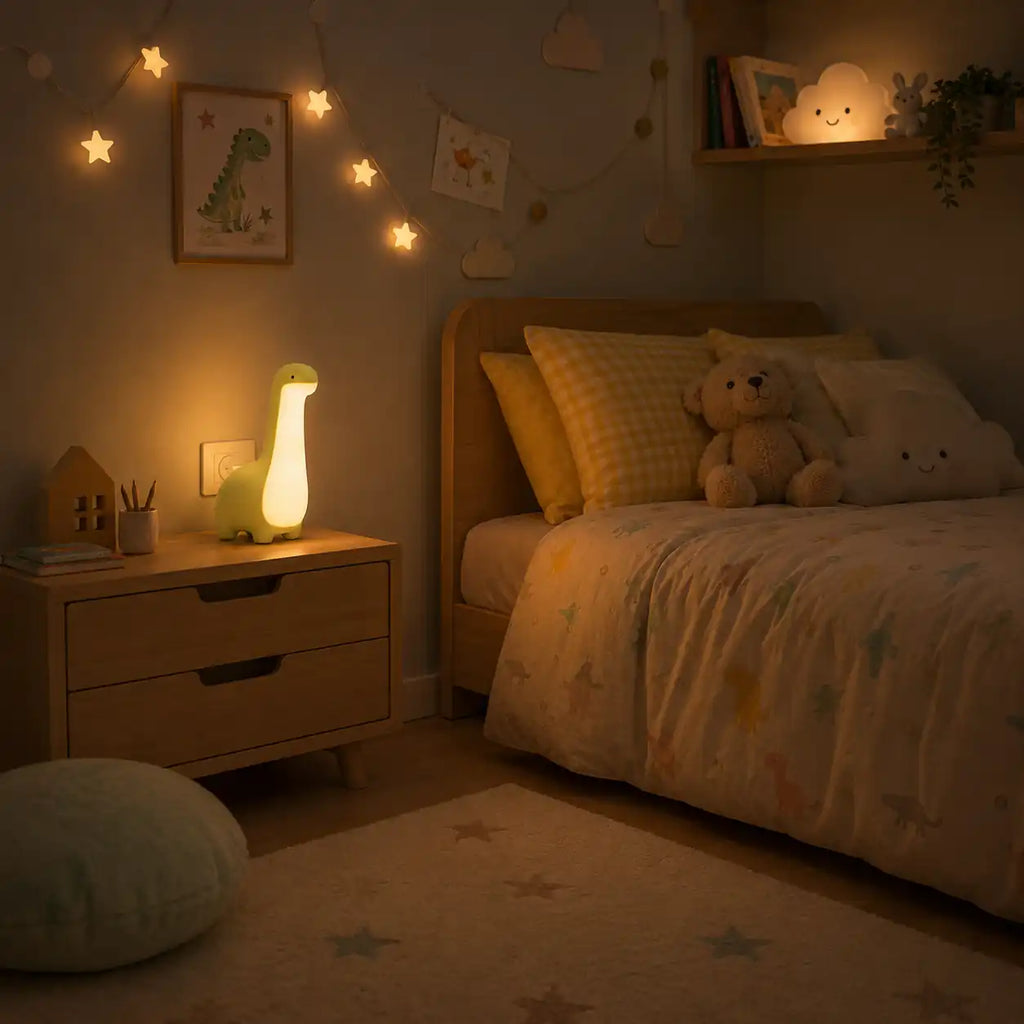 Veilleuse dinosaure LED rechargeable – Projection œuf et minuterie