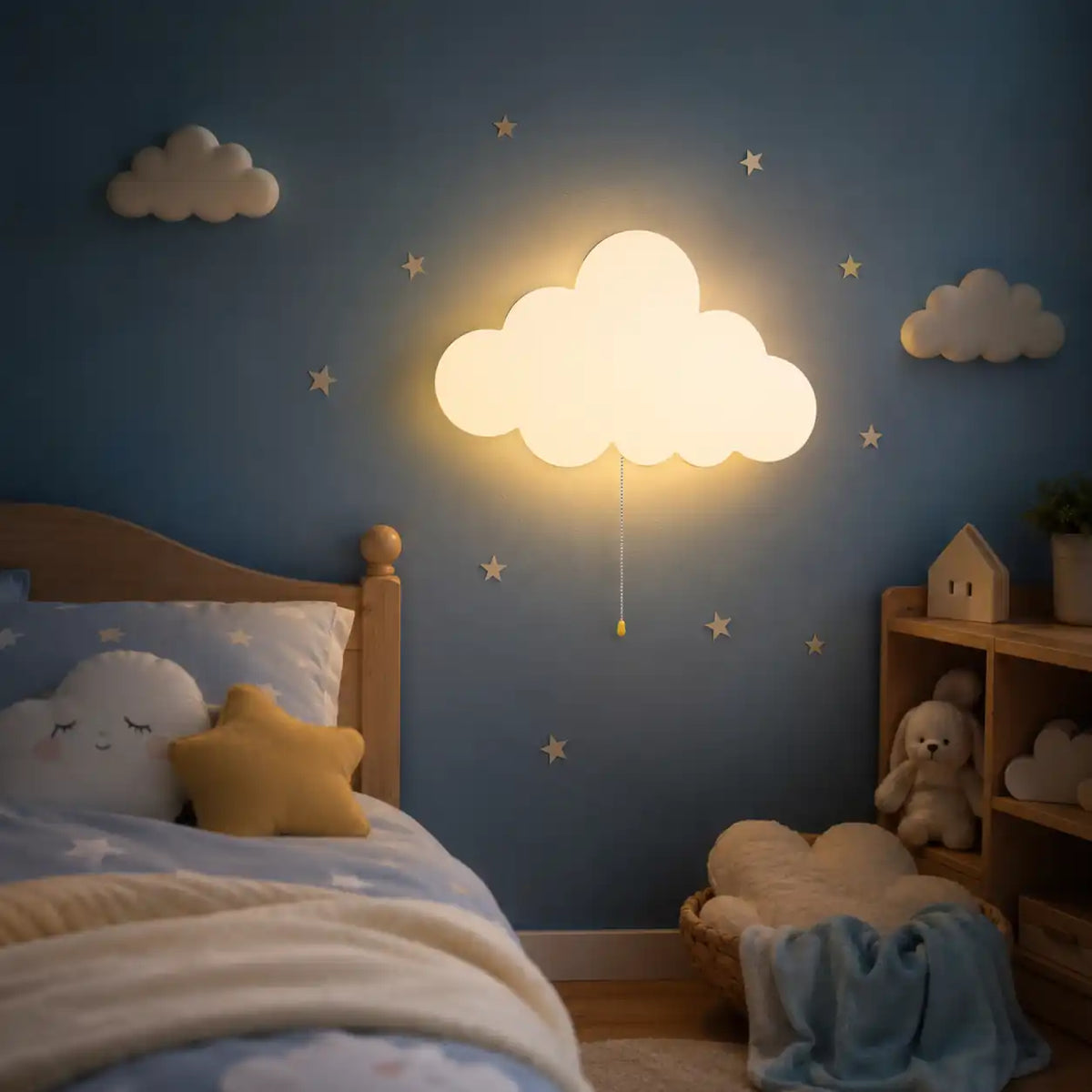Veilleuse murale nuage – Lampe de chevet enfant douce et rassurante