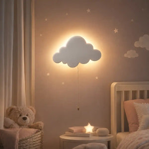 Veilleuse murale nuage – Lampe de chevet enfant douce et rassurante