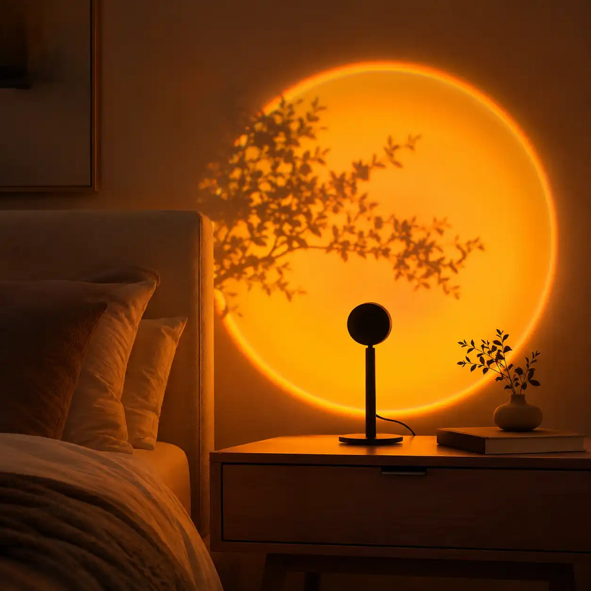 Lampe projecteur coucher de soleil LED – Halo lumineux orientable