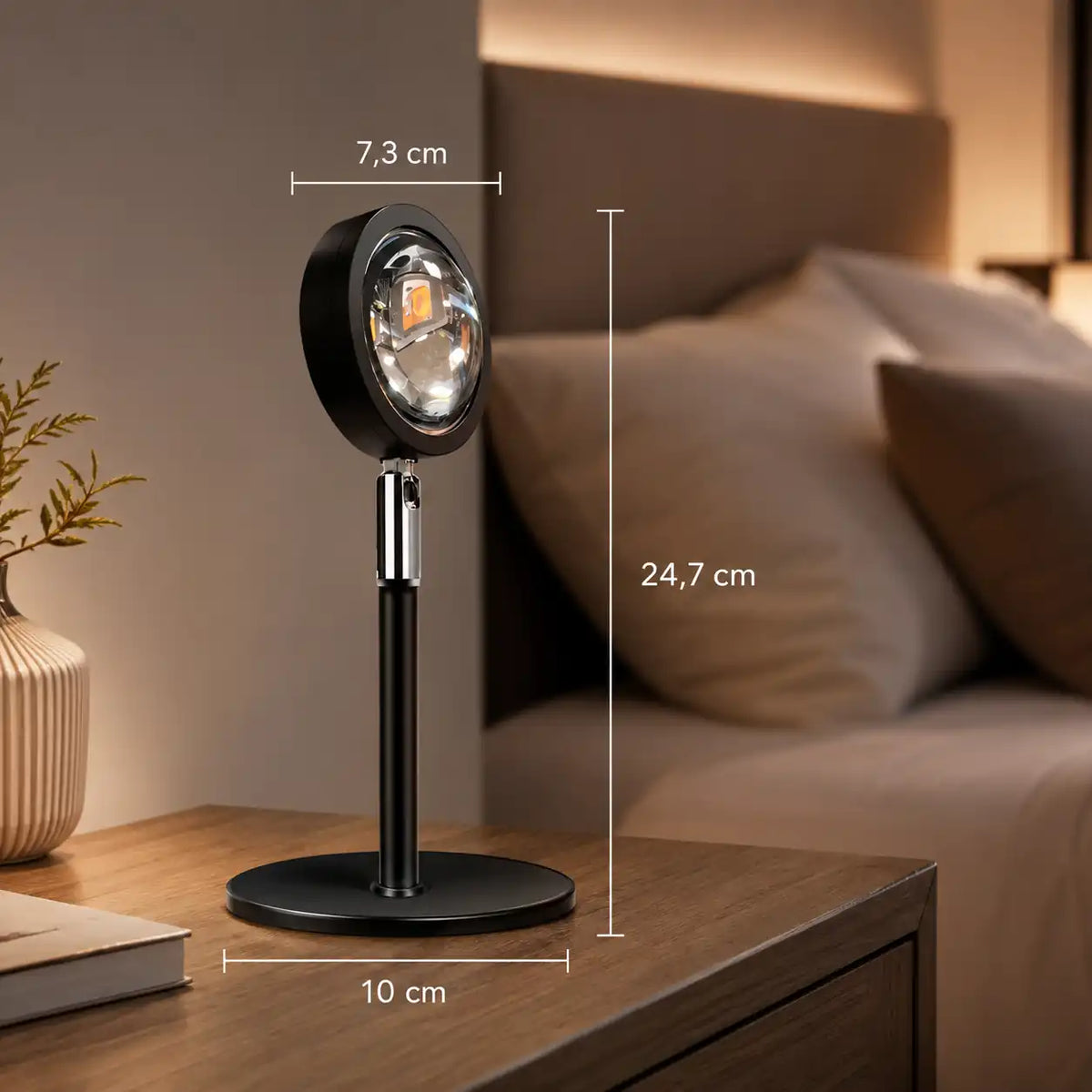 Lampe projecteur coucher de soleil LED – Halo lumineux orientable