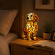 Lampe décorative animal style vitrail – Veilleuse LED colorée 20 cm