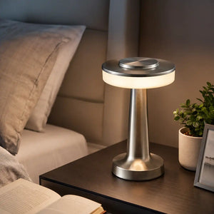 Cordless Touch LED Bedside Lamp – 3 Colors and Dimmable Brightness