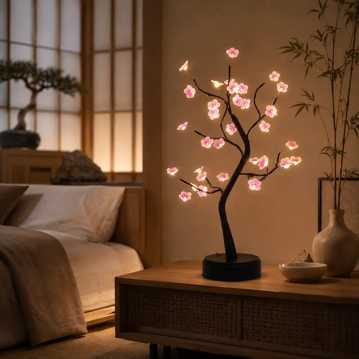 Lampe arbre de vie LED – Veilleuse cerisier lumineuse à branches modulables