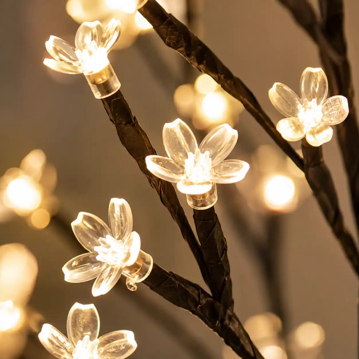 Lampe de chevet branche de cerisier LED – Décoration lumineuse modulable