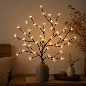 Lampe de chevet branche de cerisier LED – Décoration lumineuse modulable