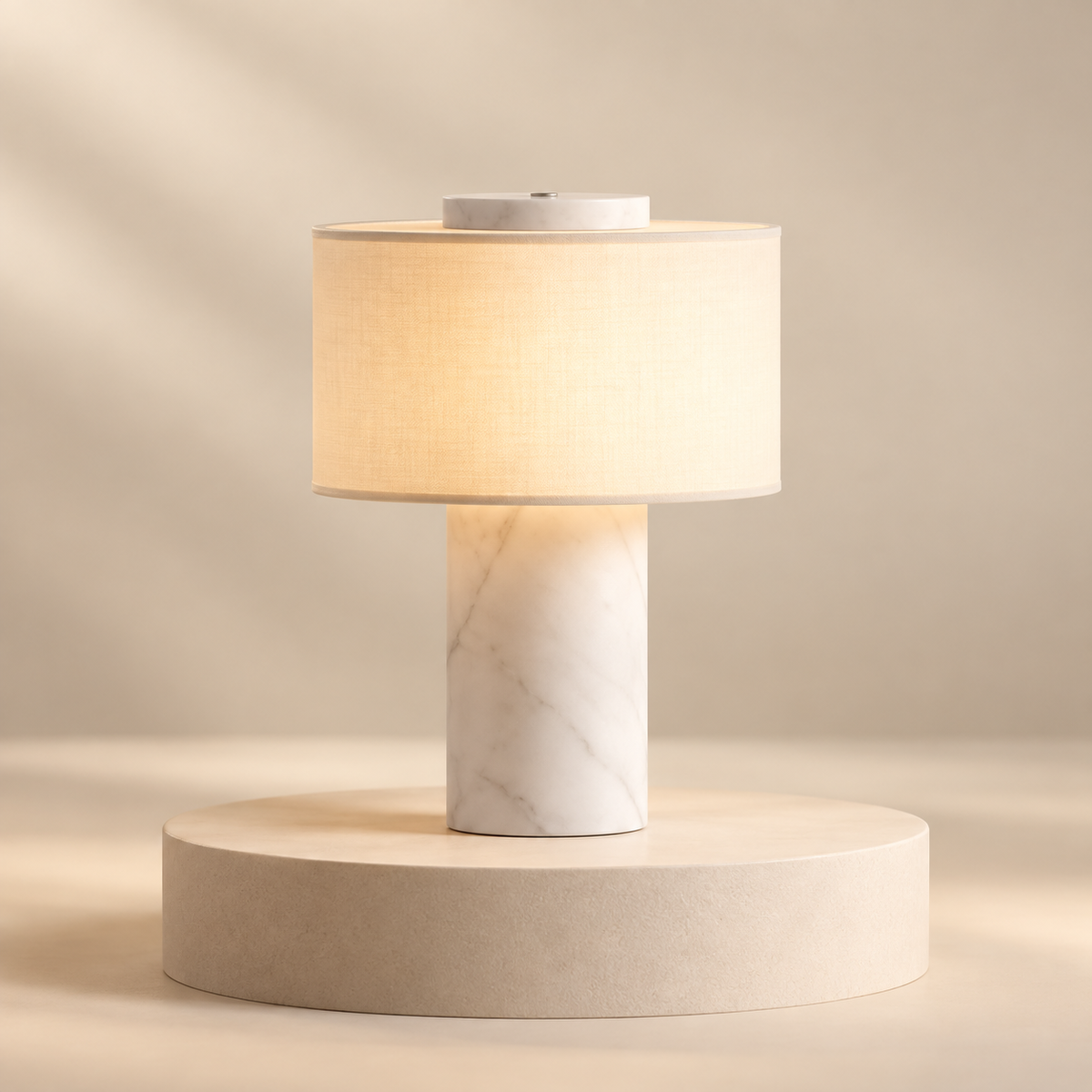 Lampe de chevet en marbre naturel – Lampe de table portable