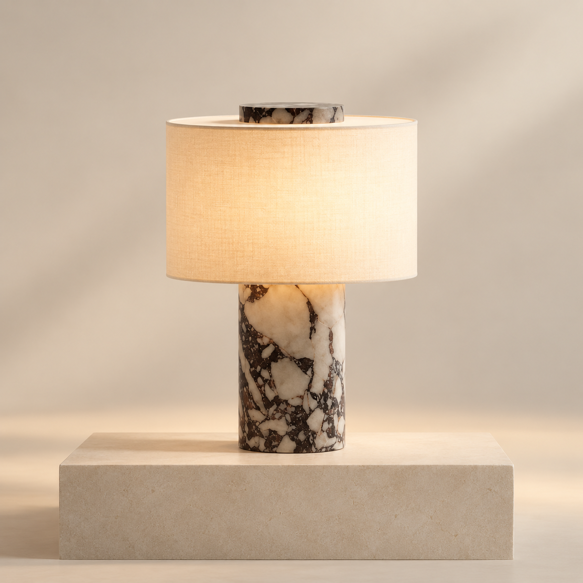 Lampe de chevet en marbre naturel – Lampe de table portable