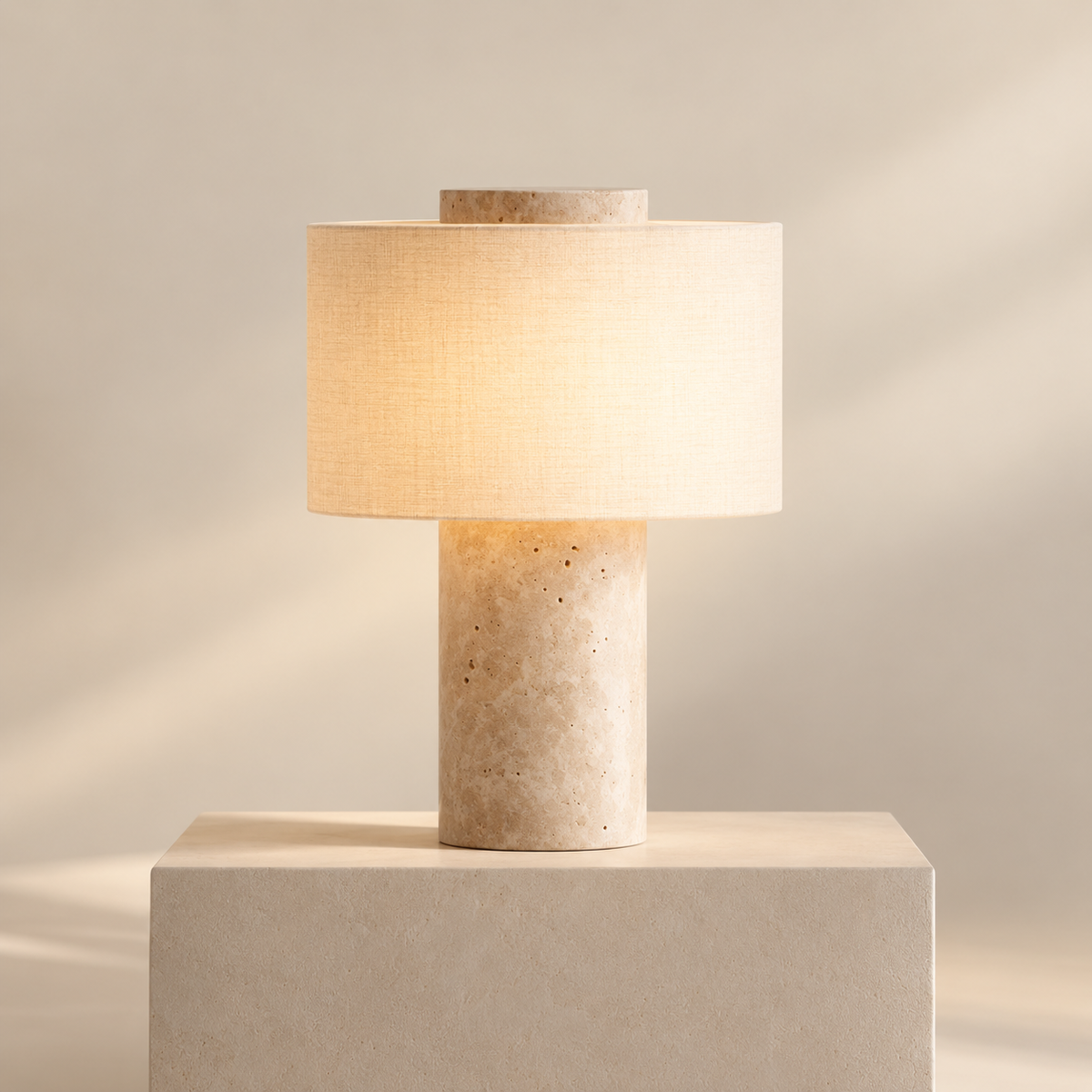 Lampe de chevet en marbre naturel – Lampe de table portable