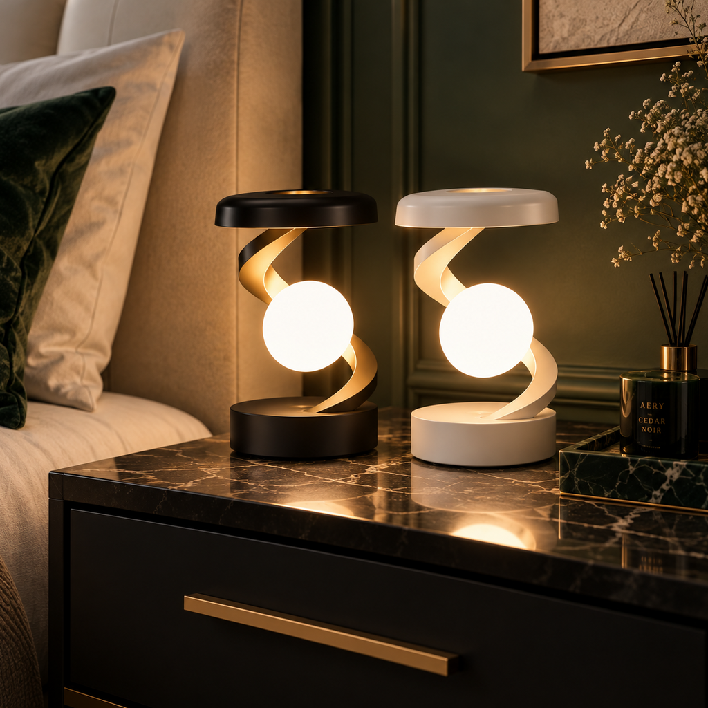 Lampe de chevet tactile RGB avec chargeur sans fil – Veilleuse LED d’ambiance