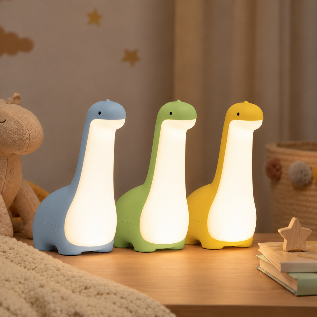 Veilleuse dinosaure LED rechargeable – Projection œuf et minuterie