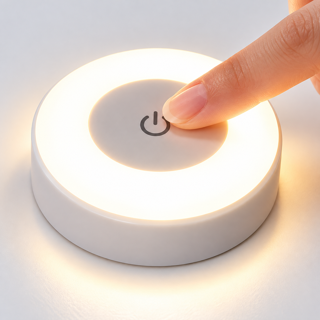 Veilleuse LED tactile rechargeable – 3 couleurs & luminosité réglable